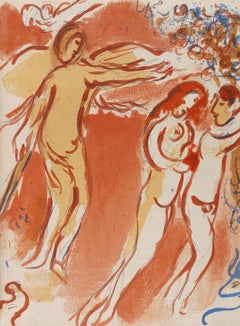 Marc Chagall, Adam and Eve Expelled from Paradise, Drawings for the Bible, 1960