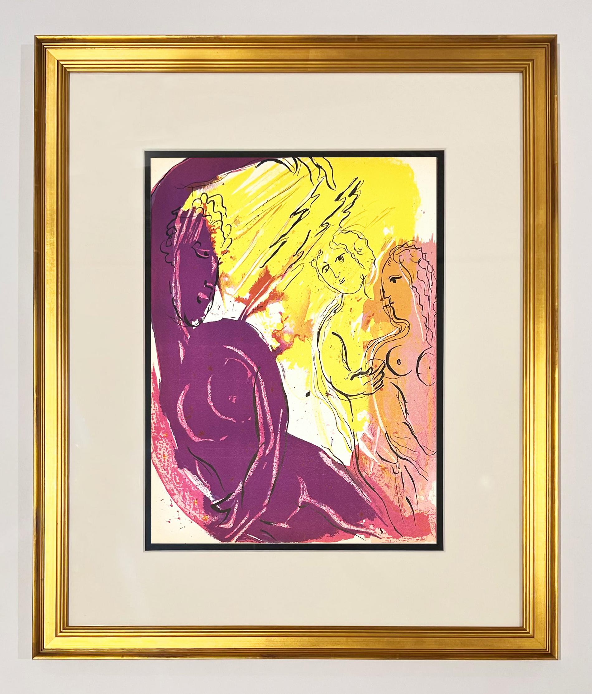 Marc Chagall Angel of Paradise, from The Bible Lithographs 1956 For Sale 1