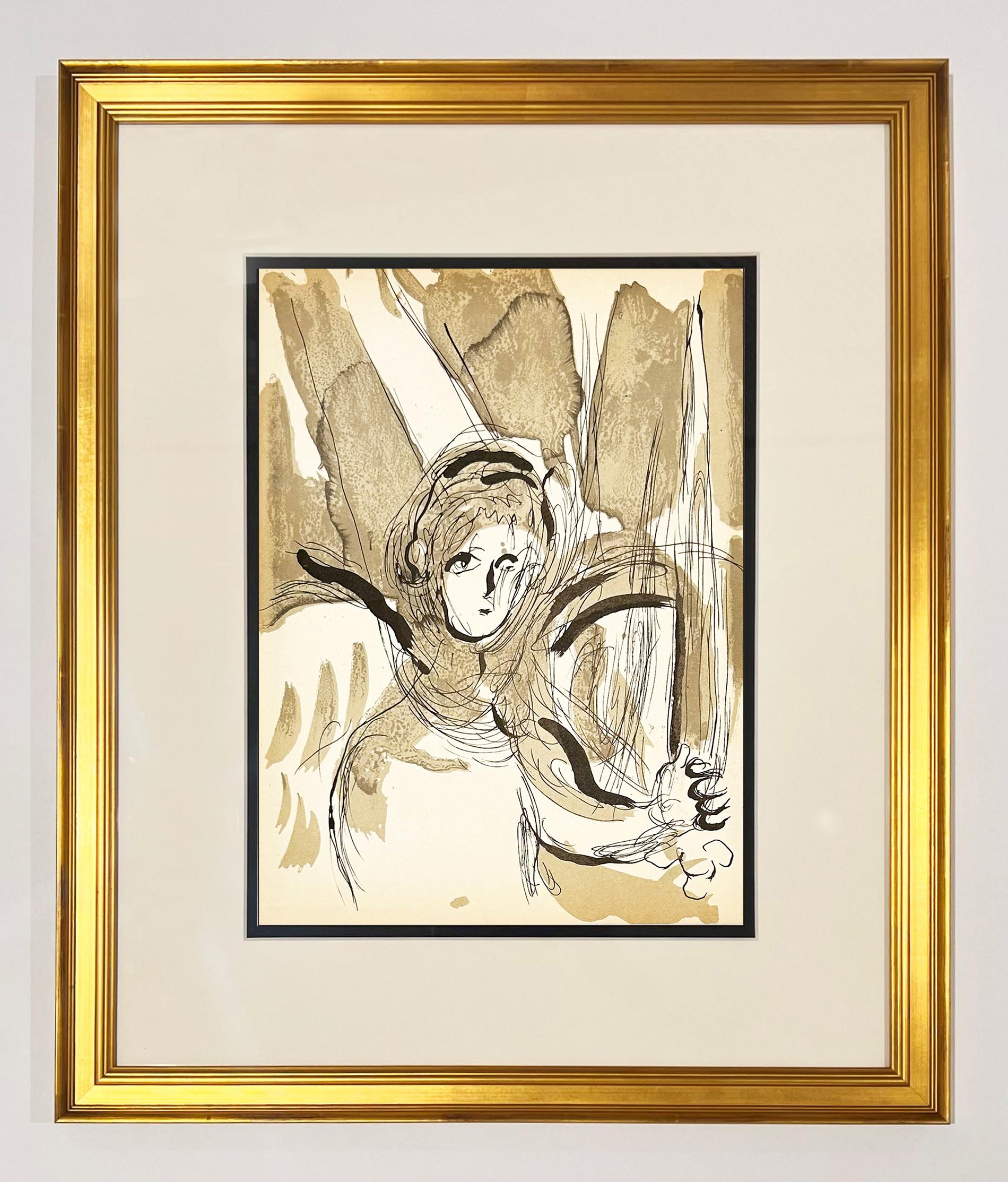 Marc Chagall Angel With Sword, from The Bible Lithographs 1956 For Sale 1