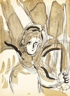 Marc Chagall Angel With Sword, from The Bible Lithographs 1956