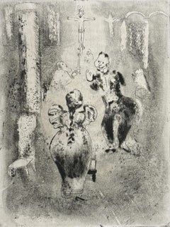 Marc Chagall, At the Church, from Dead Souls, 1923–1927