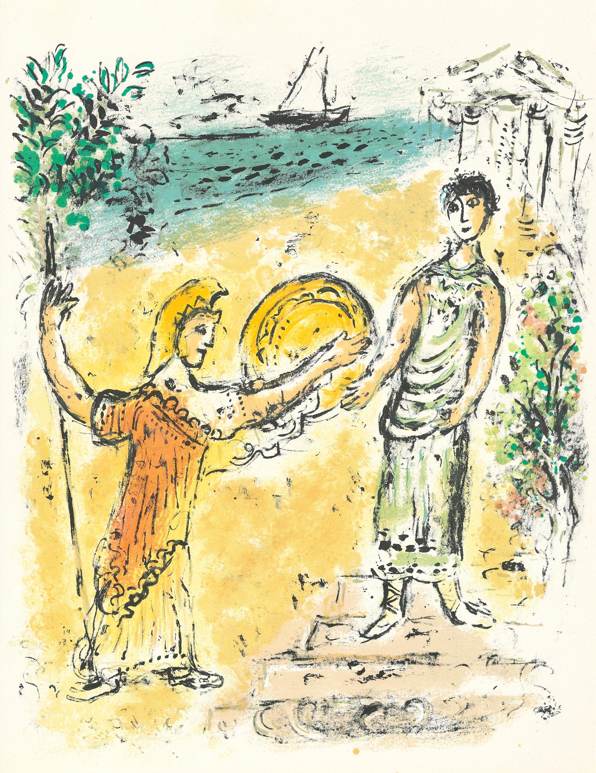 Marc Chagall, Athena and Telemachus, from Homer, The Odyssey, 1989 (after)