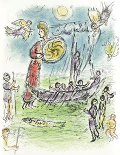 Marc Chagall, Athena Guides the Ship of Telemachus, The Odyssey, 1989 (after)