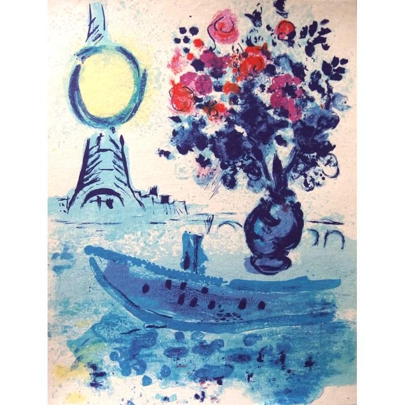 Marc Chagall
Lithographie originale
Titre : Bateau Mouche au bouquet
1962
Dimensions : 39 x 30 cm
Édition : 180
Non signé, tel qu'il a été publié. 
De Regards sur Paris
Publié par André Sauret
Condition : Excellent
Référence : Catalogue Raisonné,