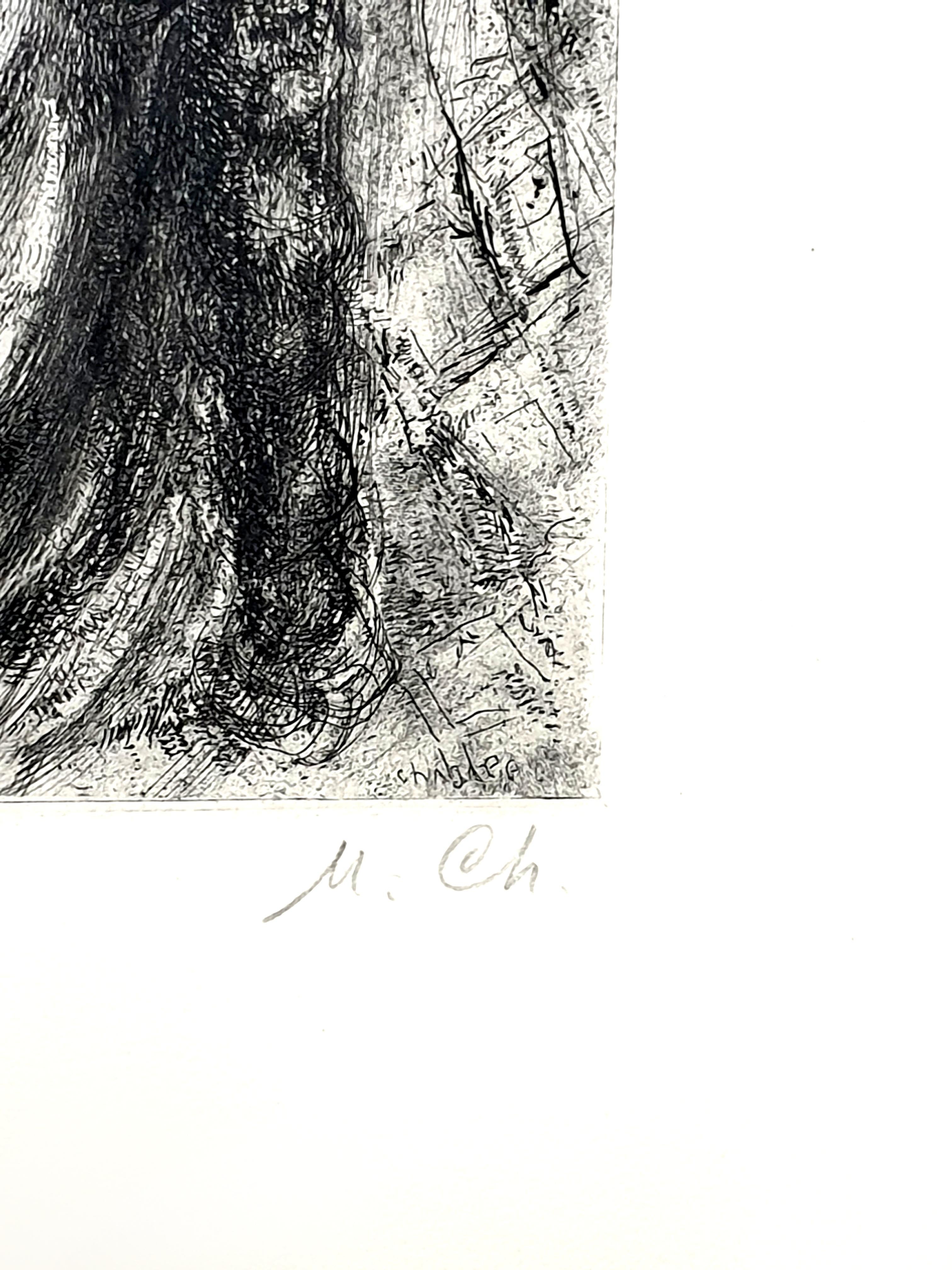 Marc Chagall - « Bath-Sheba at the Feet of David » (Beau-Sheba aux pieds de David), gravure originale signée à la main en vente 4