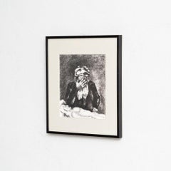 Marc Chagall, Biblical Series, 1956, Framed Black and White Heliogravure