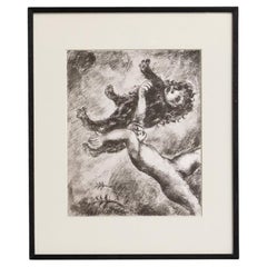 Marc Chagall, Biblical Series, 1956, Framed Black and White Heliogravure