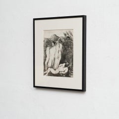 Marc Chagall, Serie biblica, 1956, eliogravura in bianco e nero incorniciata