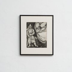 Marc Chagall, Serie biblica, 1956, eliogravura in bianco e nero incorniciata
