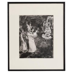 Marc Chagall, Biblical Series, 1956, Framed Black and White Heliogravure