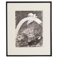 Marc Chagall, Biblical Series, 1956, Framed Black and White Heliogravure