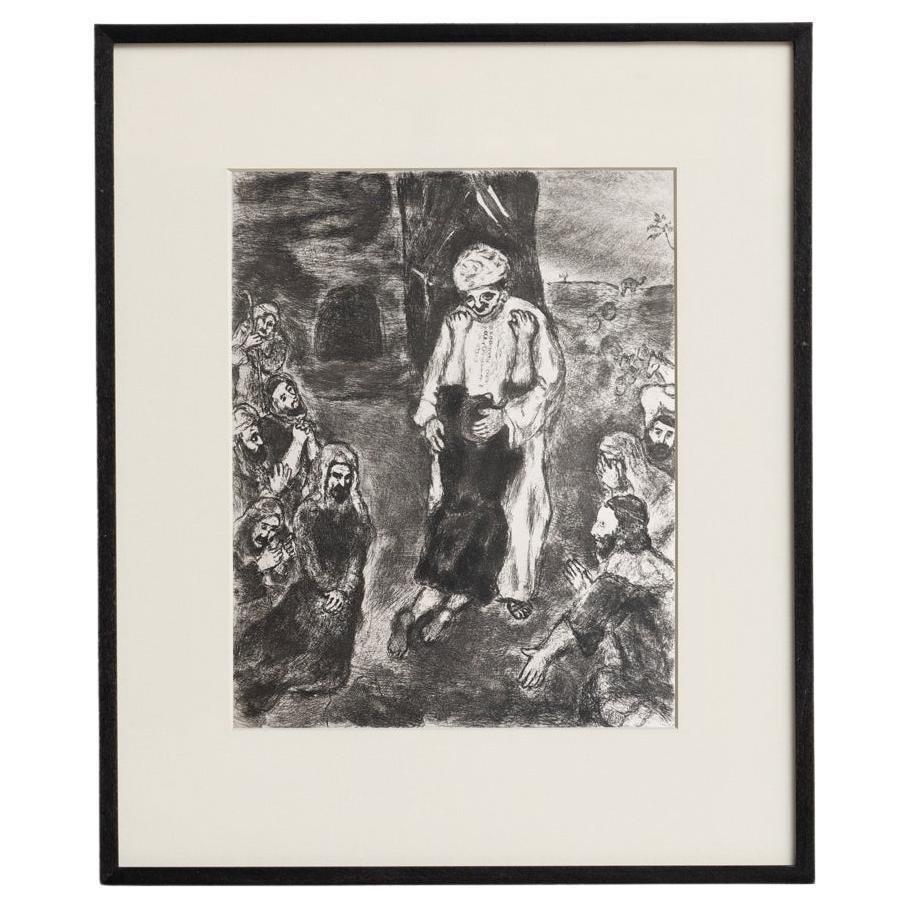 Marc Chagall, Biblical Series, 1956, Framed Black and White Heliogravure