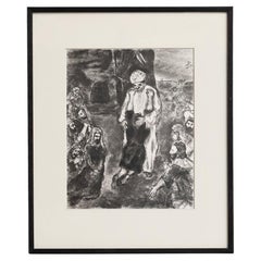 Marc Chagall, Biblical Series, 1956, Framed Black and White Heliogravure