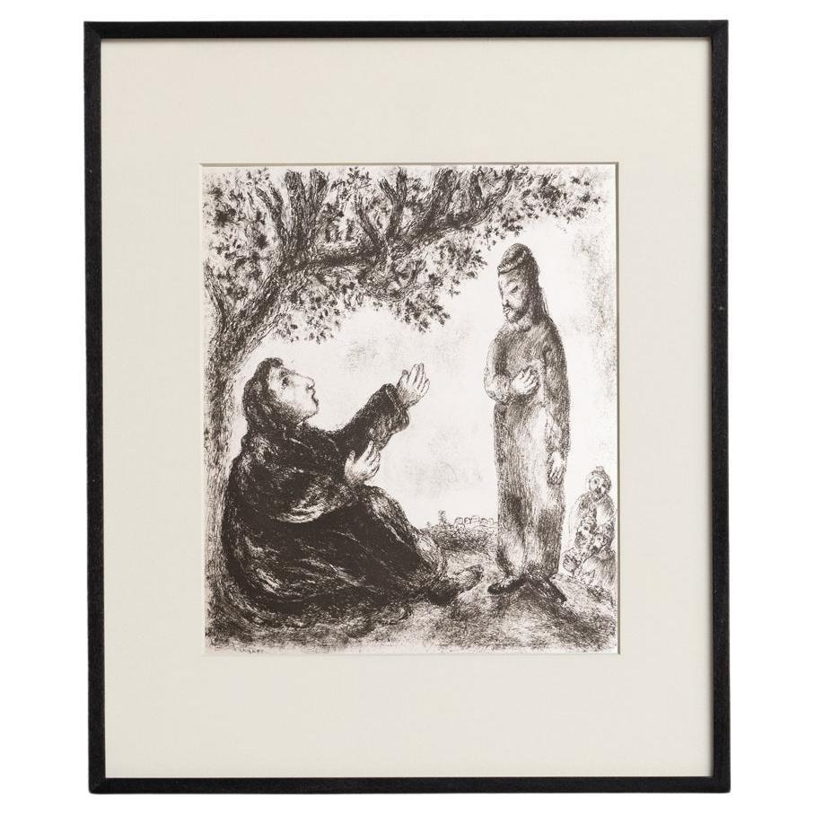 Marc Chagall, Biblical Series, 1956, Framed Black and White Heliogravure