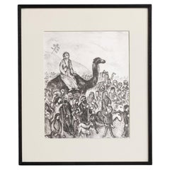 Marc Chagall, Biblical Series, 1956, Framed Black and White Heliogravure