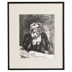 Marc Chagall, Biblical Series, 1956, Framed Black and White Heliogravure