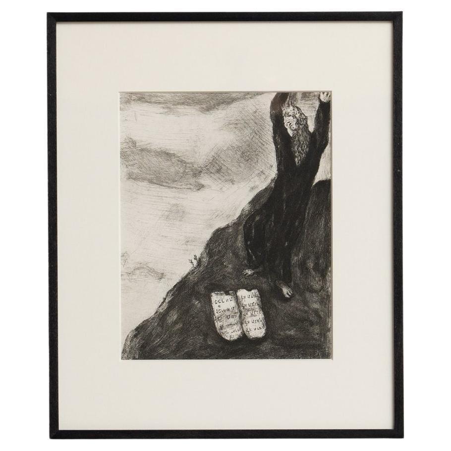 Marc Chagall, Biblical Series, 1956, Framed Black and White Heliogravure