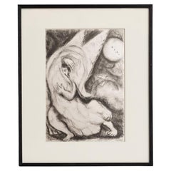 Marc Chagall, Biblical Series, 1956, Framed Black and White Heliogravure