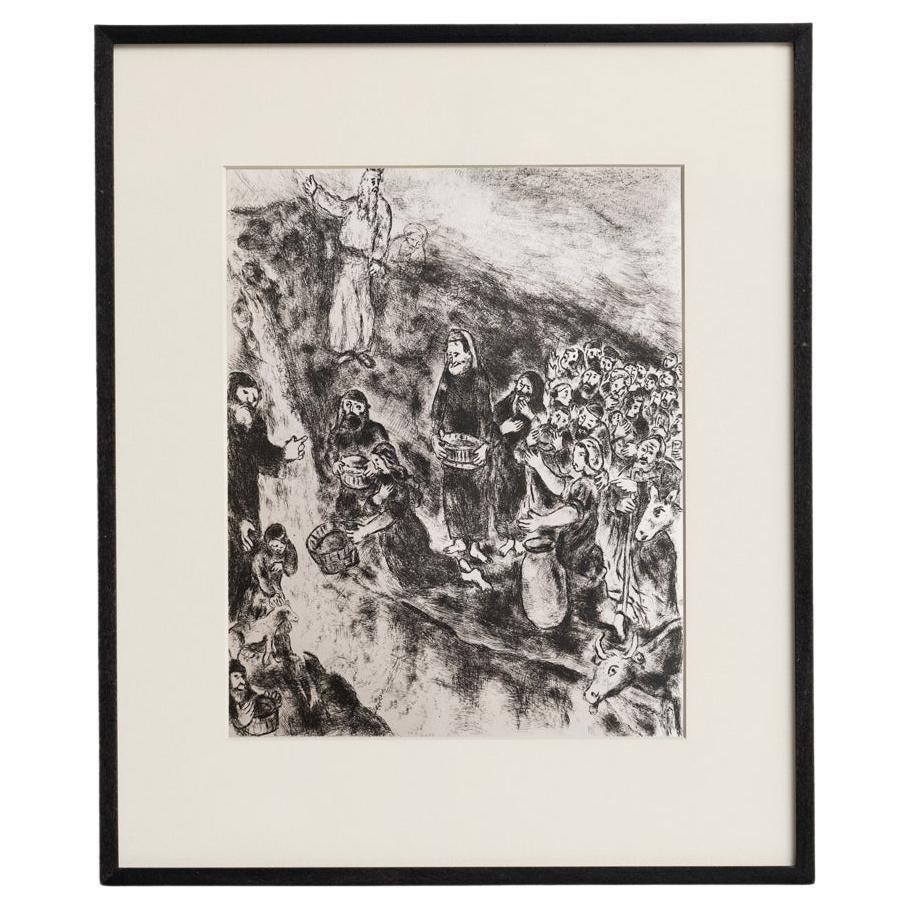 Marc Chagall, Biblical Series, 1956, Framed Black and White Heliogravure