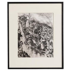 Marc Chagall, Biblical Series, 1956, Framed Black and White Heliogravure