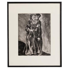 Marc Chagall, Biblical Series, 1956, Framed Black and White Heliogravure