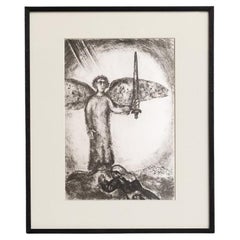 Marc Chagall, Biblical Series, 1956, Framed Black and White Heliogravure