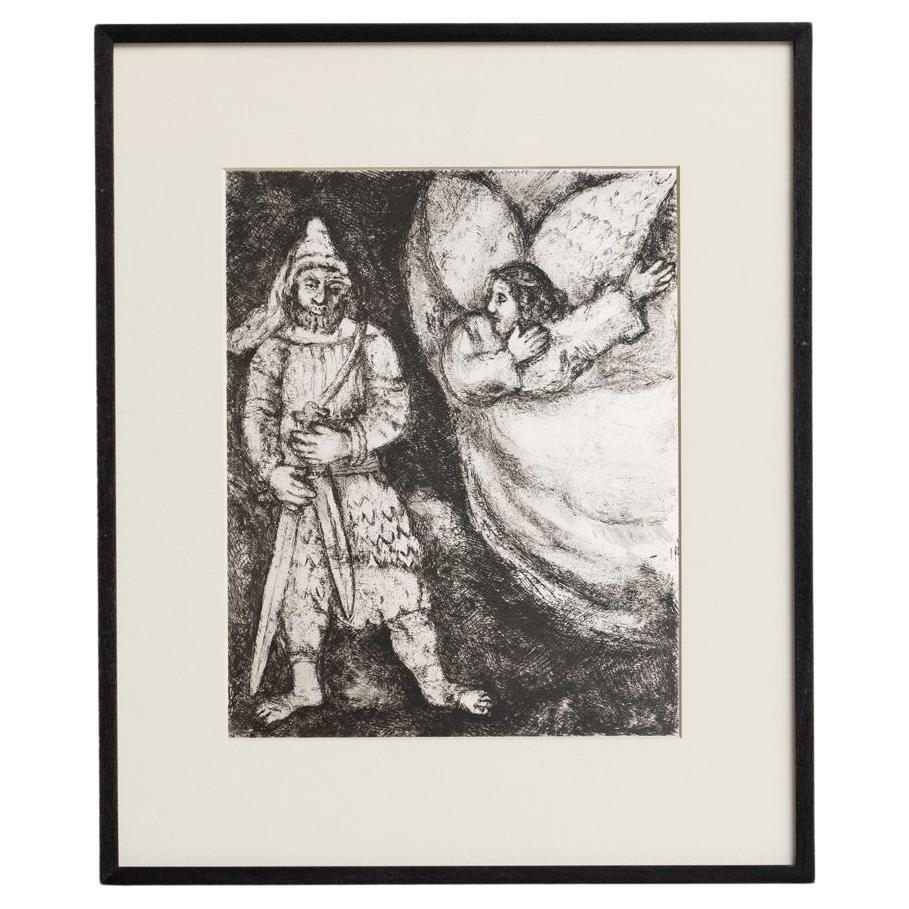Marc Chagall, Biblical Series, 1956, Framed Black and White Heliogravure
