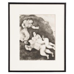 Marc Chagall, Biblical Series, 1956, Framed Black and White Heliogravure