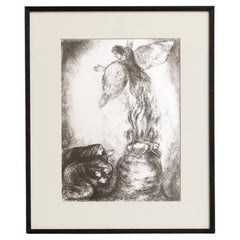 Marc Chagall, Biblical Series, 1956, Framed Black and White Heliogravure
