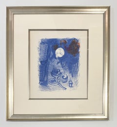 Marc Chagall Blue Still Life Lithograph, Abstract, 1957