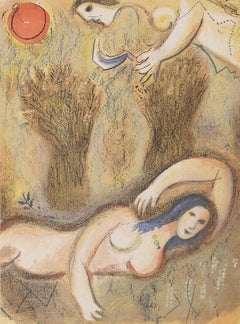Marc Chagall, Boaz Awakes and Sees Ruth at His Feet, from Verve, Revue, 1960