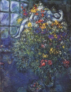 Marc Chagall 'Bouquet Ardent' 1993- Offset Lithograph