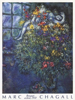 Marc Chagall Bouquet Ardent 1993 - Lithographie offset