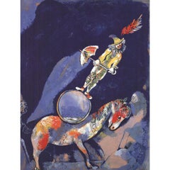 Marc Chagall 'Clown on a Horse' 2008- Offset Lithograph