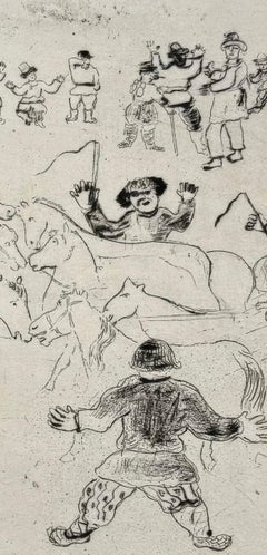 Marc Chagall, Collision on the Road, from Dead Souls, 1923–1927