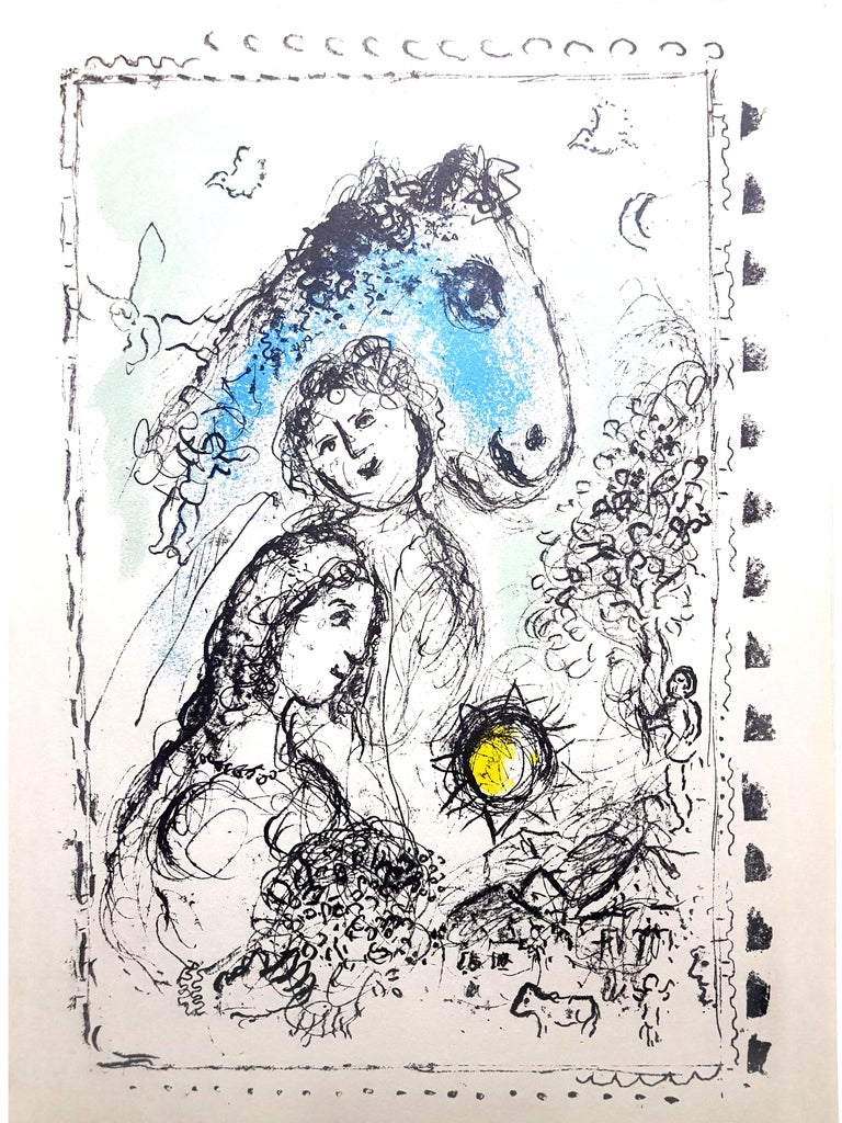 Marc Chagall - Marc Chagall - Couple - Original Lithograph at 1stDibs