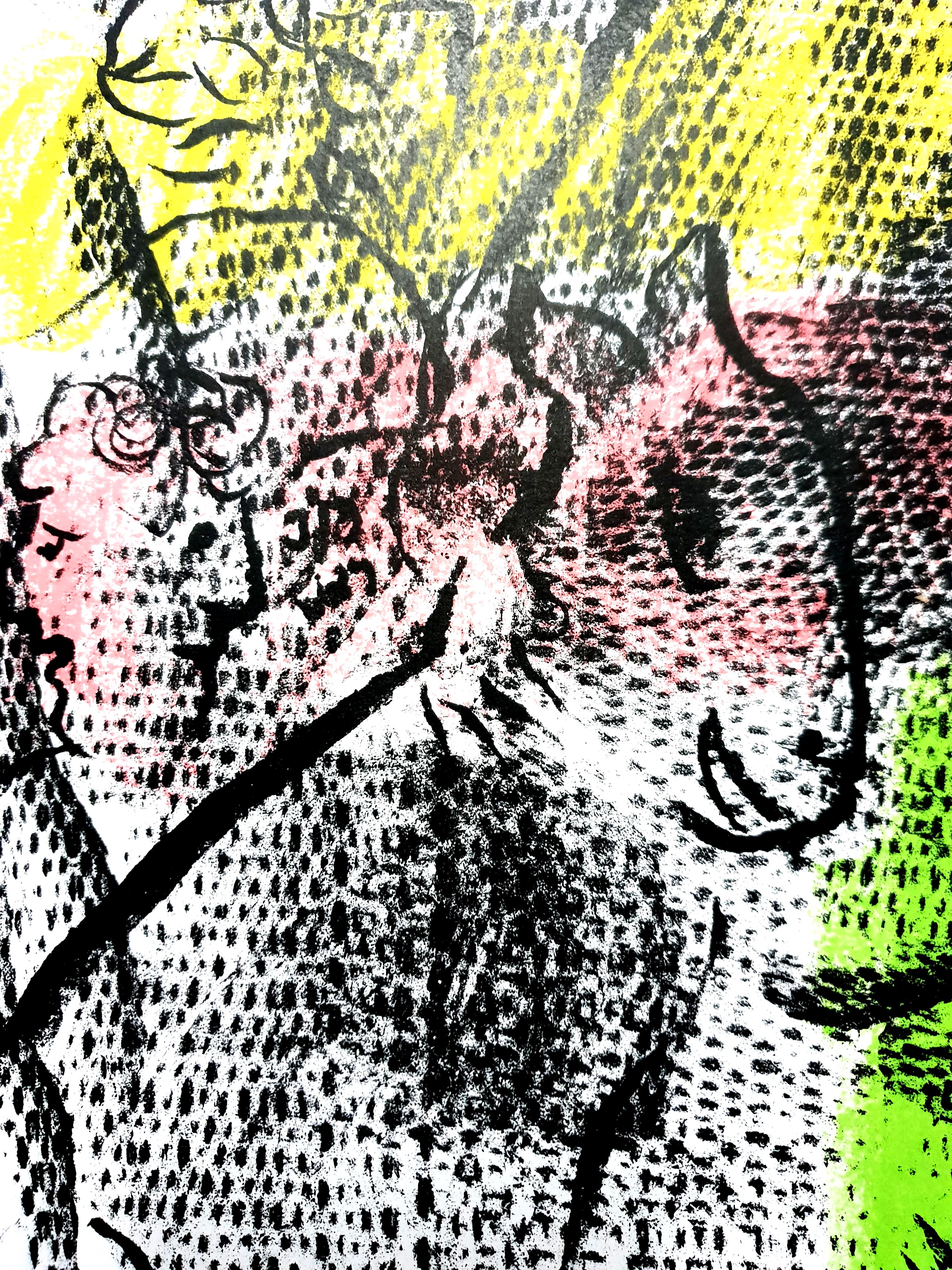 Marc Chagall – Paar mit einer Ziege – Originallithographie im Angebot 2