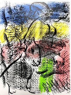 Marc Chagall - Couple With a Goat - Original Lithograph