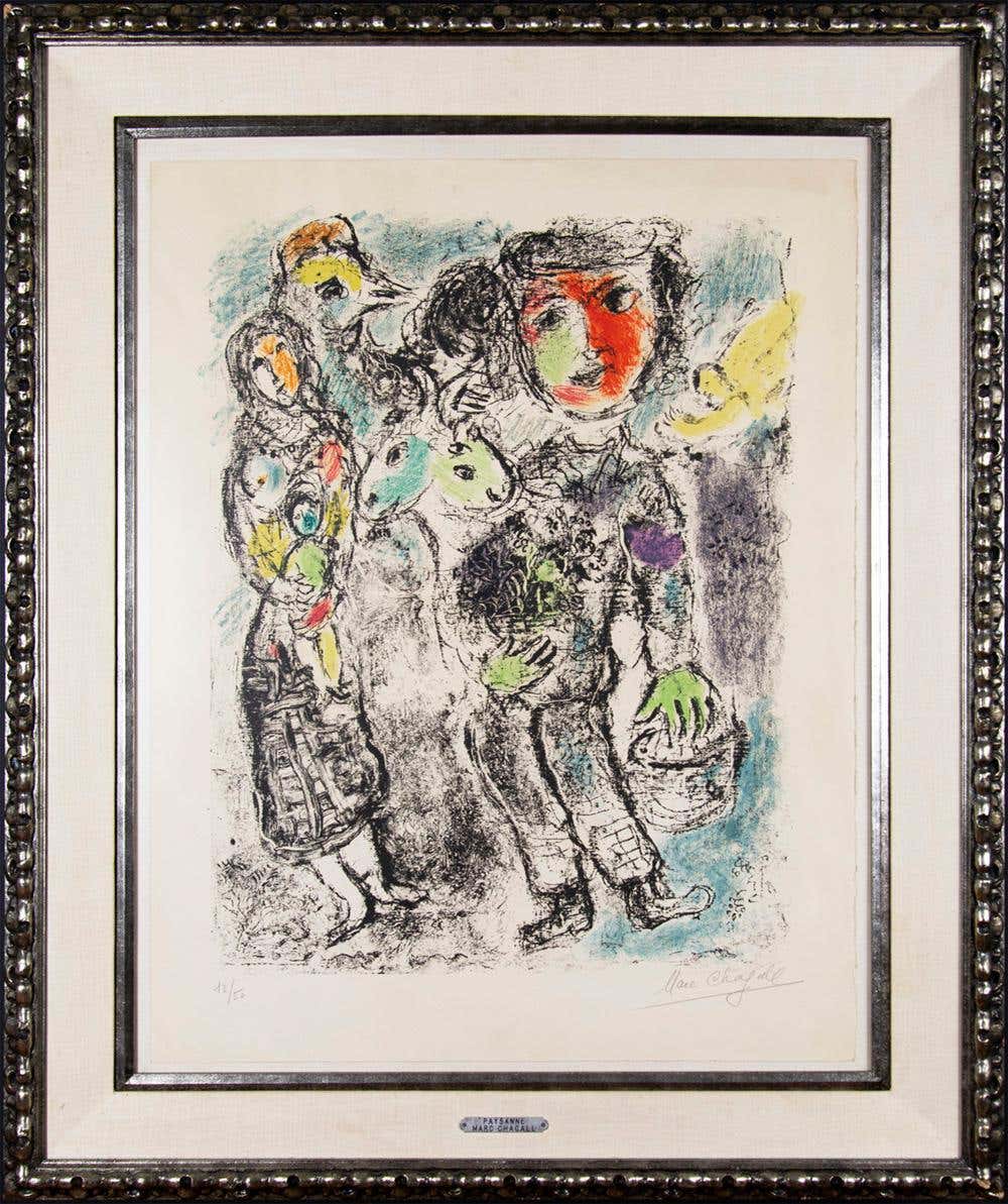Marc Chagall - Marc Chagall "Couples de paysans" For Sale at 1stDibs ...