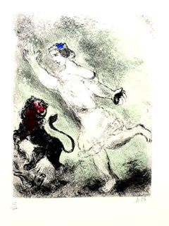 Marc Chagall - David and the Lion- Original Handsigned Etching