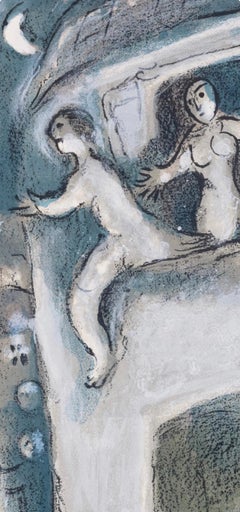 Marc Chagall, David salvado por Mical, de Dibujos para la Biblia, 1960