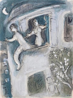 Marc Chagall, David salvado por Mical, de Dibujos para la Biblia, 1960