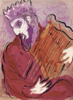 Marc Chagall, David with the Harp, from Drawings for the Bible, 1960