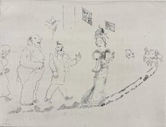 Marc Chagall, La cena è servita, da Anime morte, 1923-1927