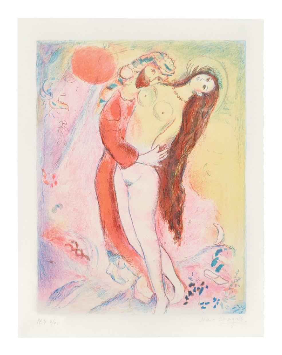 Marc Chagall Disrobing her with his own hand...Four Tales from the Arabian night 4