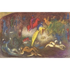 Marc Chagall „Enlevement de Chloe (Abduction of Chloe)“ 1977- Lithographie