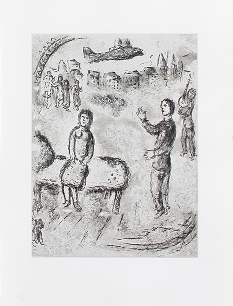 Marc Chagall
Edition : 225 proofs
Number : Without
Paper : Rives, with the watermark ME (Maeght Publisher)
Illustration size : 23,5 x 31,5 cm
Paper size (or piece size) : 33,2 x 43,5 cm
Reference : Cramer #103
Condition : Excellent

Marc Chagall