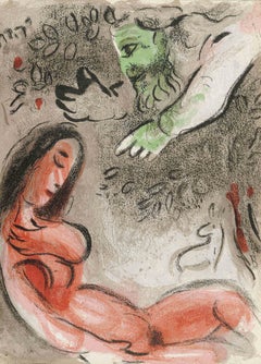 Marc Chagall, Ève maudite par Dieu, extrait des Dessins pour la Bible, 1956
