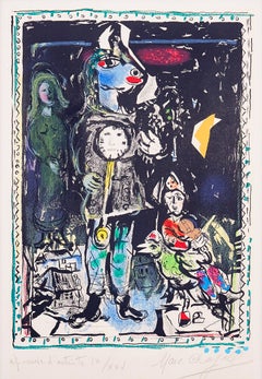 Marc Chagall - Farmer with a Clock - Original Lithograph