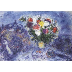 Marc Chagall 'Flowers' 1995- Offset Lithograph
